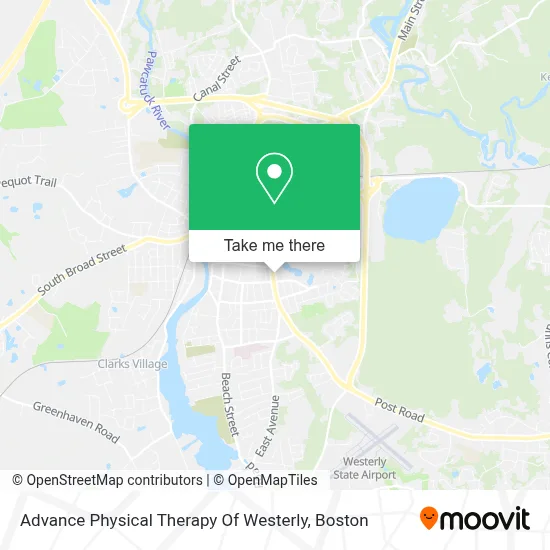 Advance Physical Therapy Of Westerly map
