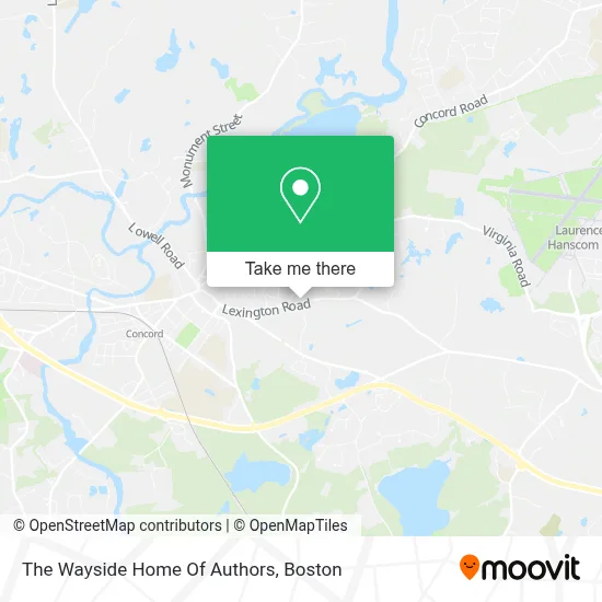 The Wayside Home Of Authors map