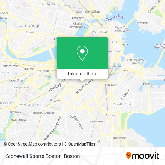 Stonewall Sports Boston map