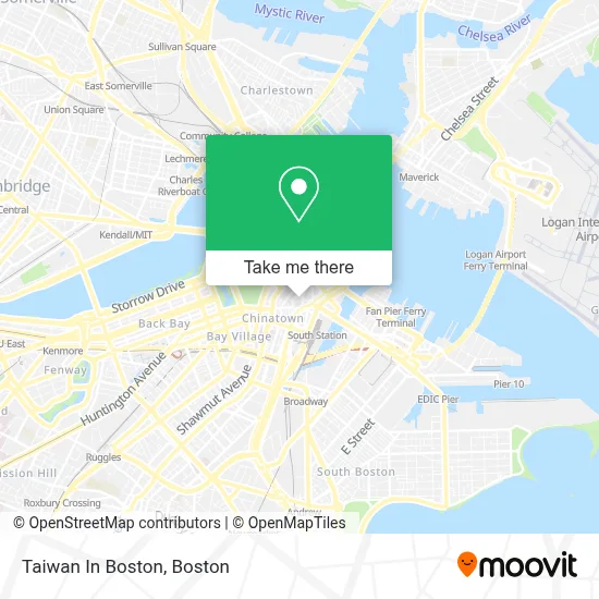 Taiwan In Boston map