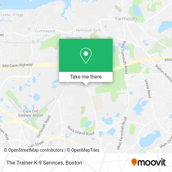 The Trainer K-9 Services map