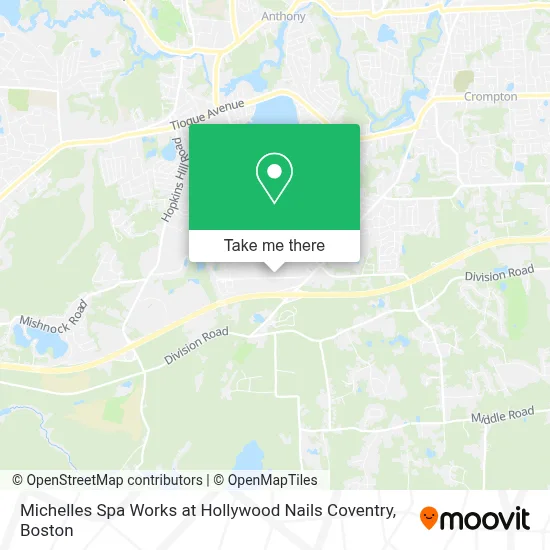 Michelles Spa Works at Hollywood Nails Coventry map