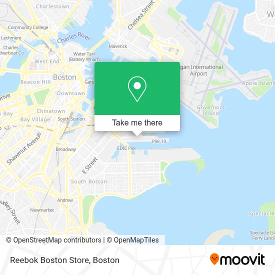 Reebok Boston Store map