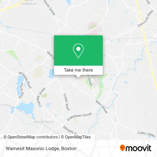 Wamesit Masonic Lodge map
