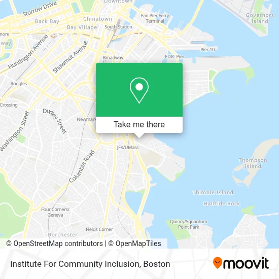 Institute For Community Inclusion map