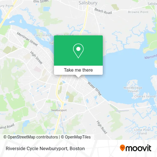 Riverside Cycle Newburyport map