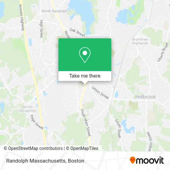 Randolph Massachusetts map
