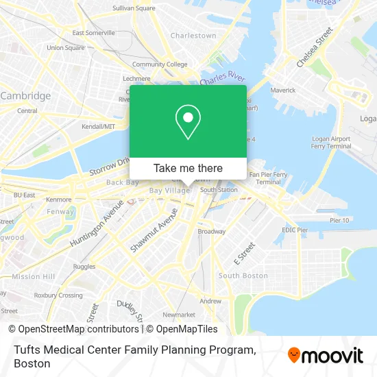 Tufts Medical Center Family Planning Program map