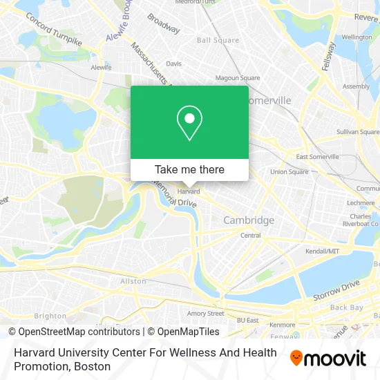 Harvard University Center For Wellness And Health Promotion map