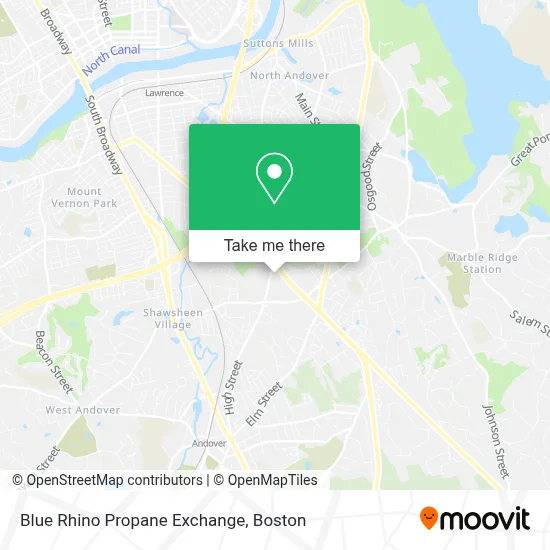Blue Rhino Propane Exchange map