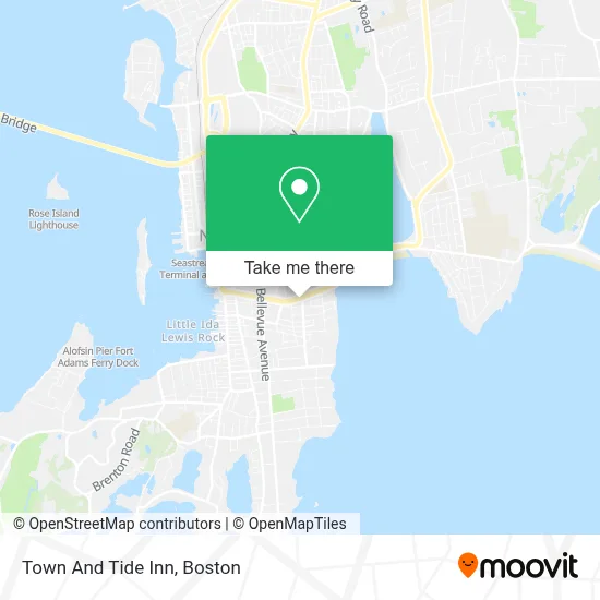 Town And Tide Inn map