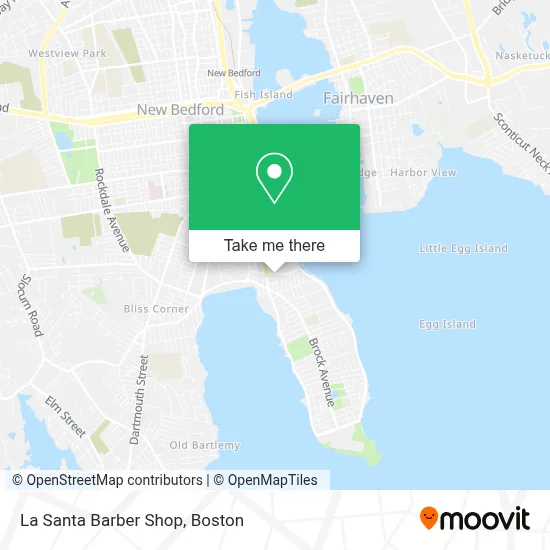 La Santa Barber Shop map
