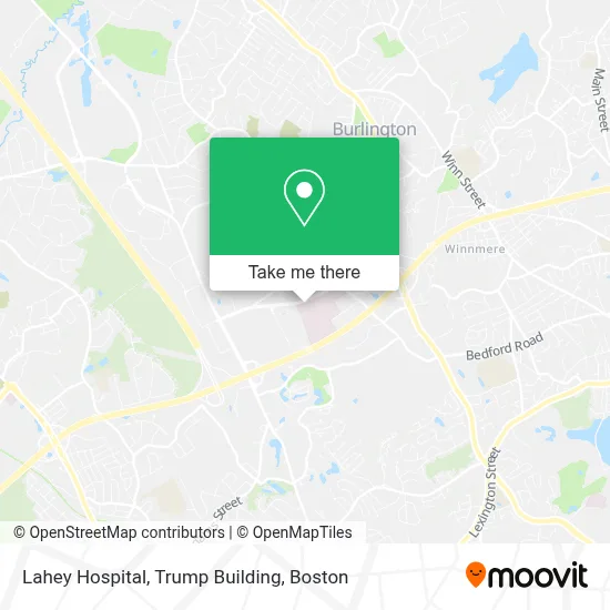 Lahey Hospital, Trump Building map