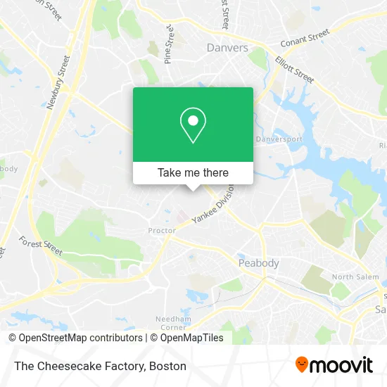 The Cheesecake Factory map