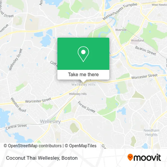 Coconut Thai Wellesley map