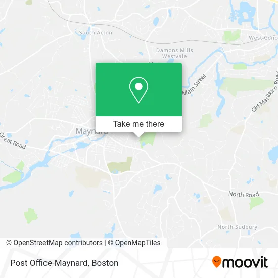 Post Office-Maynard map