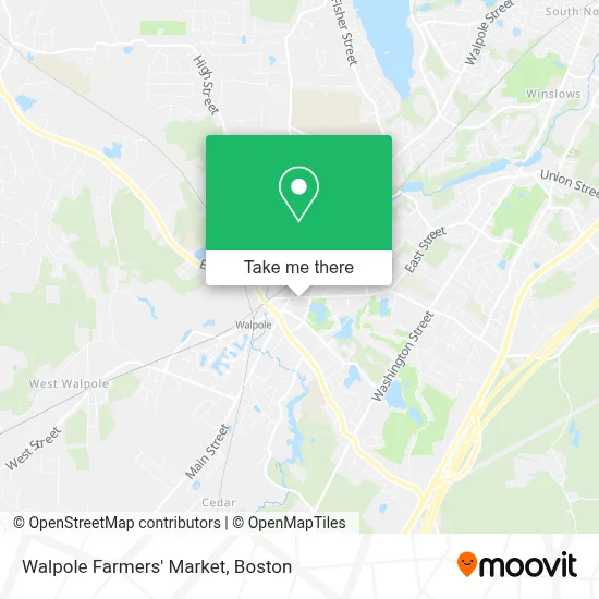 Walpole Farmers' Market map