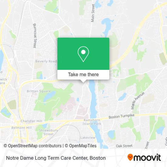 Notre Dame Long Term Care Center map