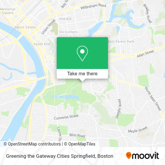 Greening the Gateway Cities Springfield map
