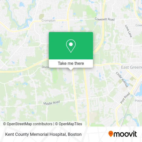 Kent County Memorial Hospital map