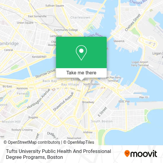 Tufts University Public Health And Professional Degree Programs map