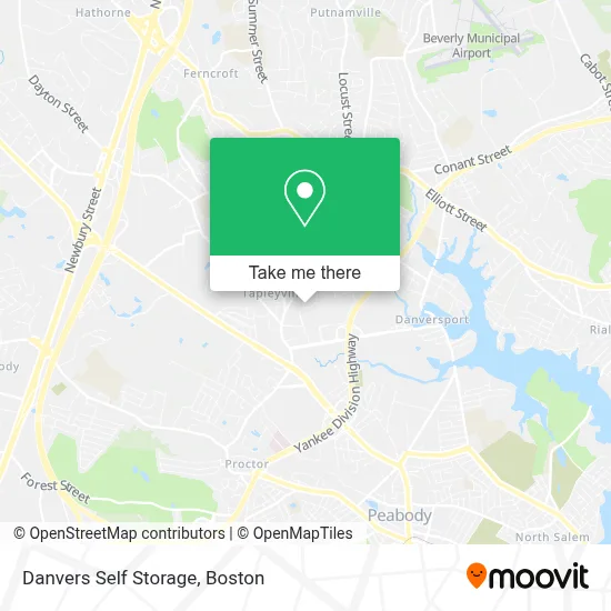 Danvers Self Storage map