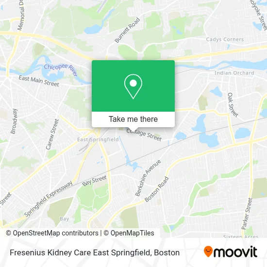 Fresenius Kidney Care East Springfield map