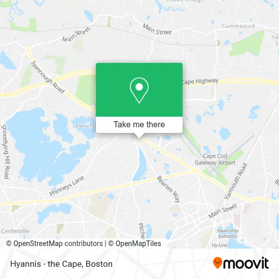 Hyannis - the Cape map