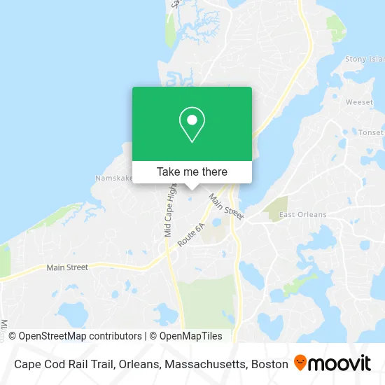 Cape Cod Rail Trail, Orleans, Massachusetts map
