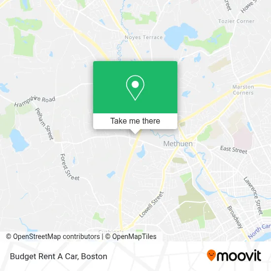 Budget Rent A Car map