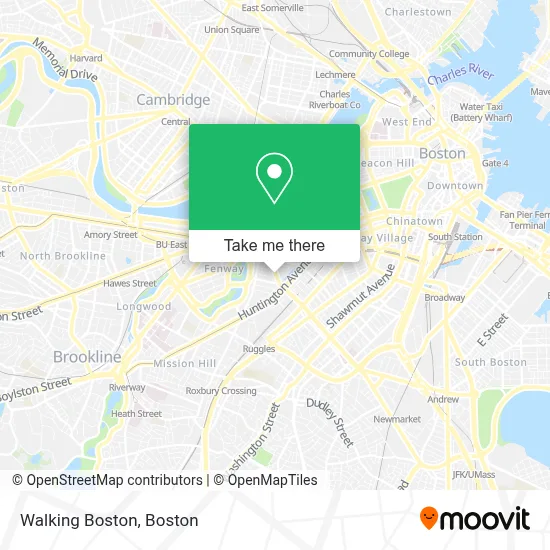 Walking Boston map