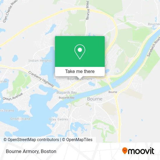 Bourne Armory map