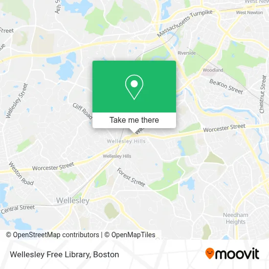 Wellesley Free Library map