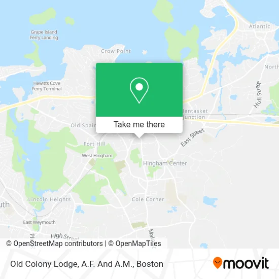 Old Colony Lodge, A.F. And A.M. map