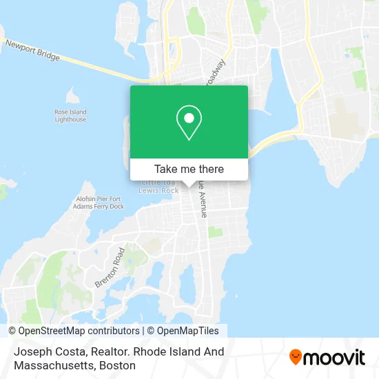 Joseph Costa, Realtor.  Rhode Island And Massachusetts map