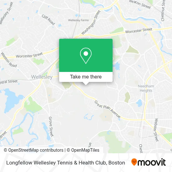 Longfellow Wellesley Tennis & Health Club map