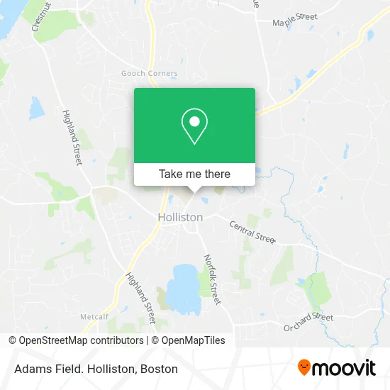 Adams Field. Holliston map