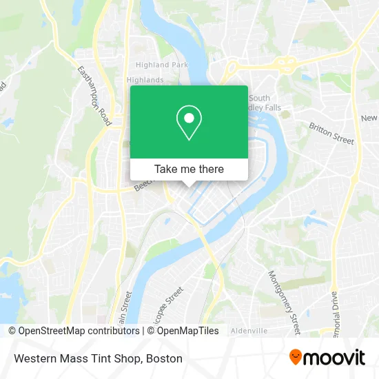 Western Mass Tint Shop map