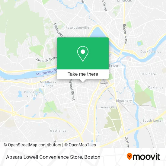 Apsara Lowell Convenience Store map