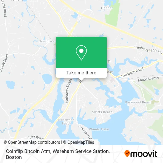 Coinflip Bitcoin Atm, Wareham Service Station map