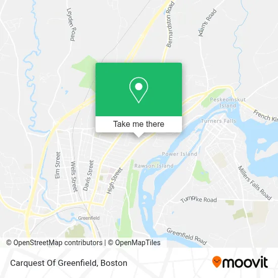 Carquest Of Greenfield map