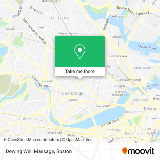 Dewing Well Massage map