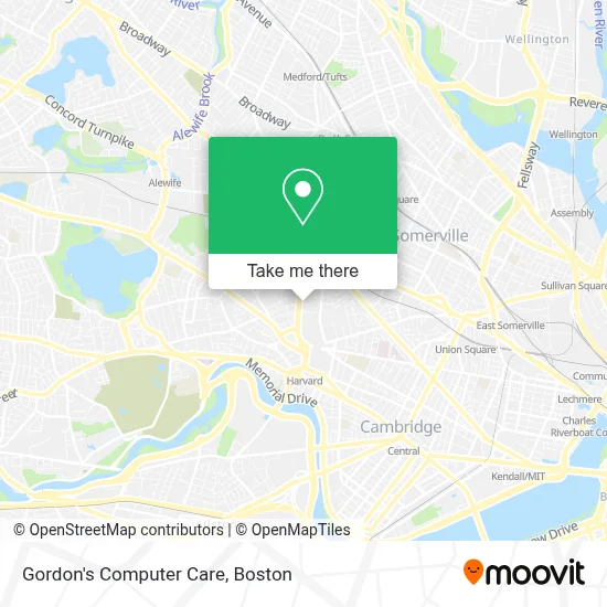 Gordon's Computer Care map