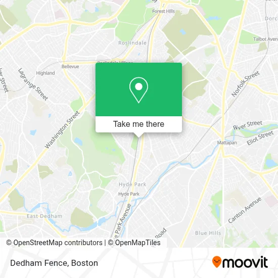 Dedham Fence map