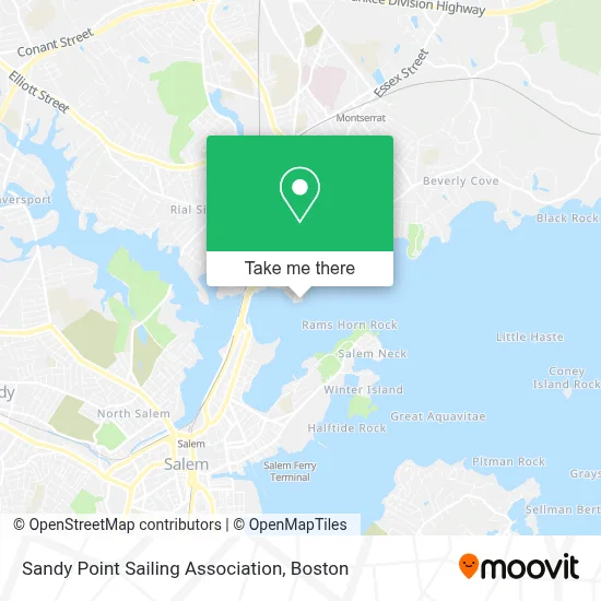 Sandy Point Sailing Association map