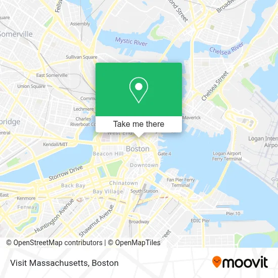 Visit Massachusetts map