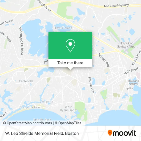 W. Leo Shields Memorial Field map