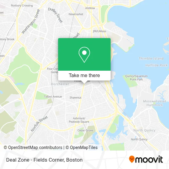 Deal Zone - Fields Corner map