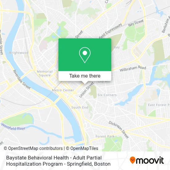 Baystate Behavioral Health - Adult Partial Hospitalization Program - Springfield map