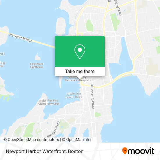 Newport Harbor Waterfront map